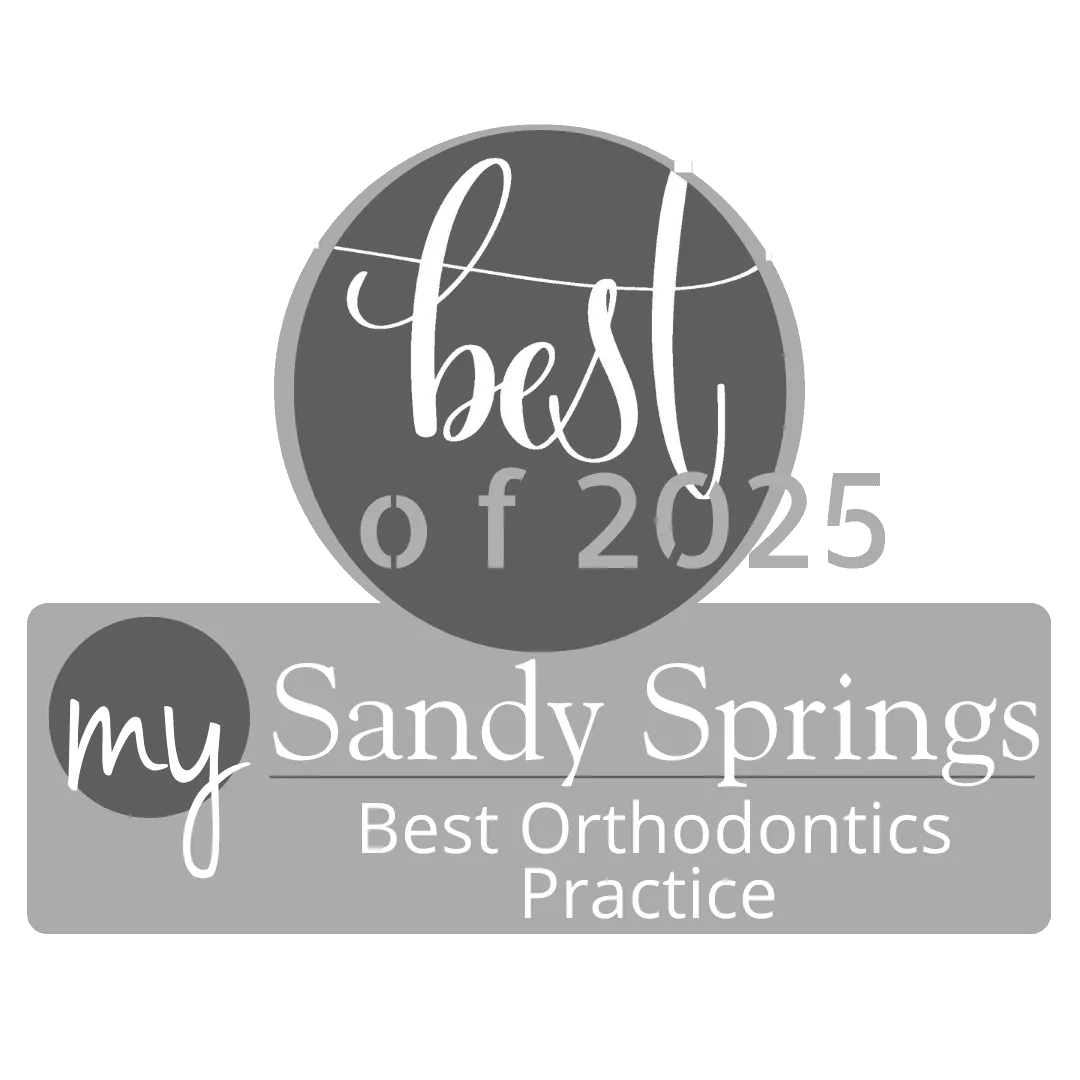 Best of 2025 award badge for Artemis Smiles Orthodontics, highlighting recognition as Best Orthodontics Practice in Sandy Springs.